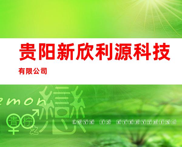 贵阳新欣利源科技有限公司